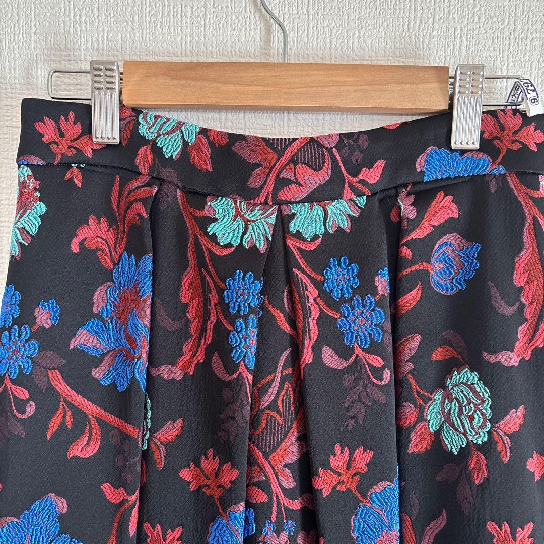 グレースコンチネンタル　花柄 刺繍 スカート　38