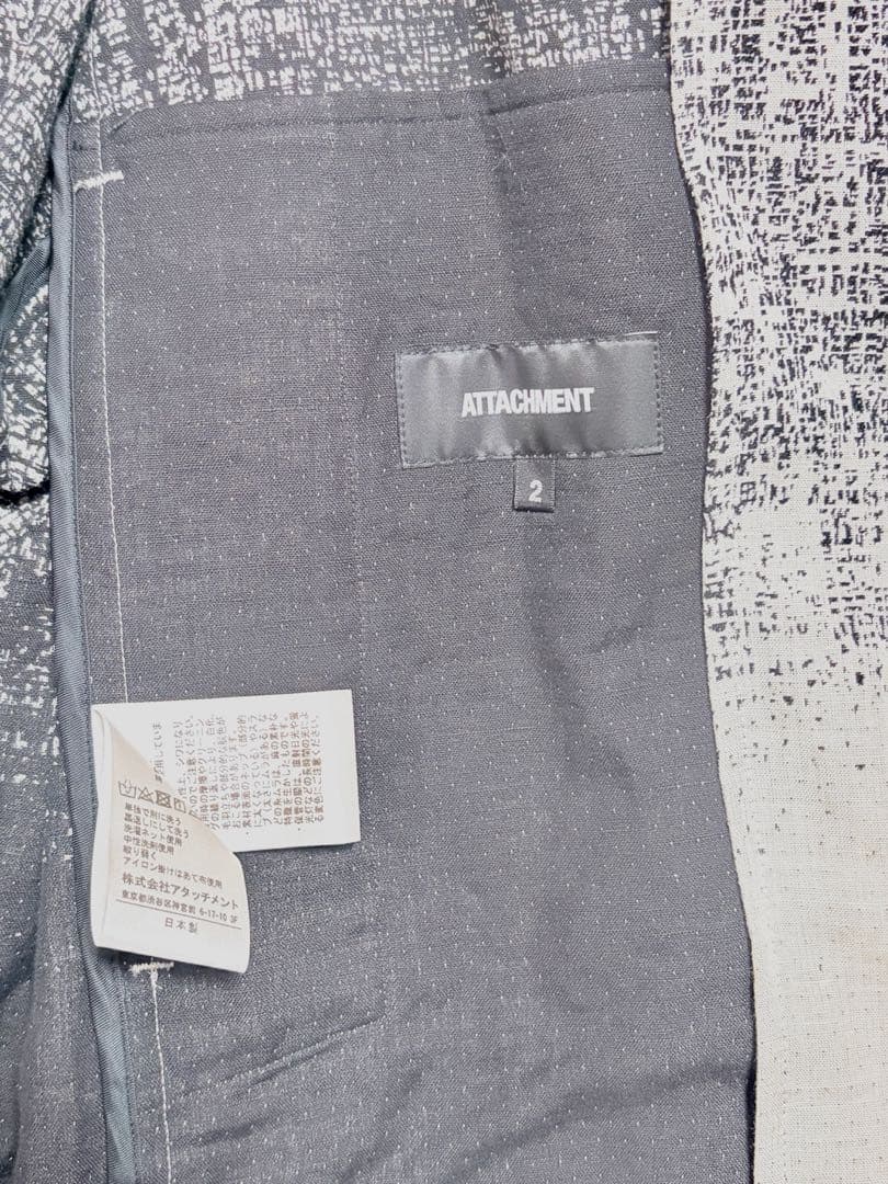 【新品】アタッチメント LI/C グラデーション ジャカード ノーカラーブルゾン