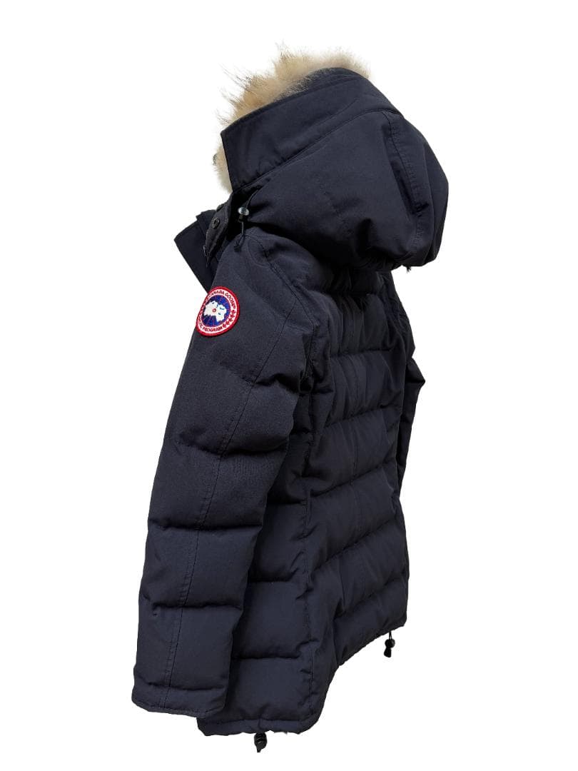 【週末セール】カナダグース/ベルビル/ダウンジャケット/ネイビー/希少ファー付き