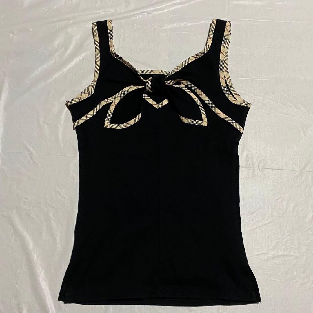 BURBERRY BLUE LABEL タンクトップ キャミソール　38 黒系