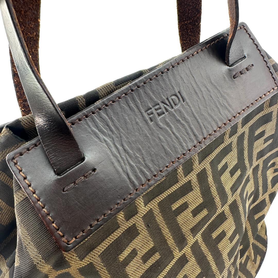 Fendi FFロゴ ズッカ トートバッグ ブラウン