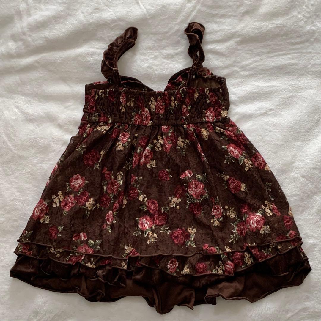 LIZ LISA 00’s 花柄　ベロアチャニック