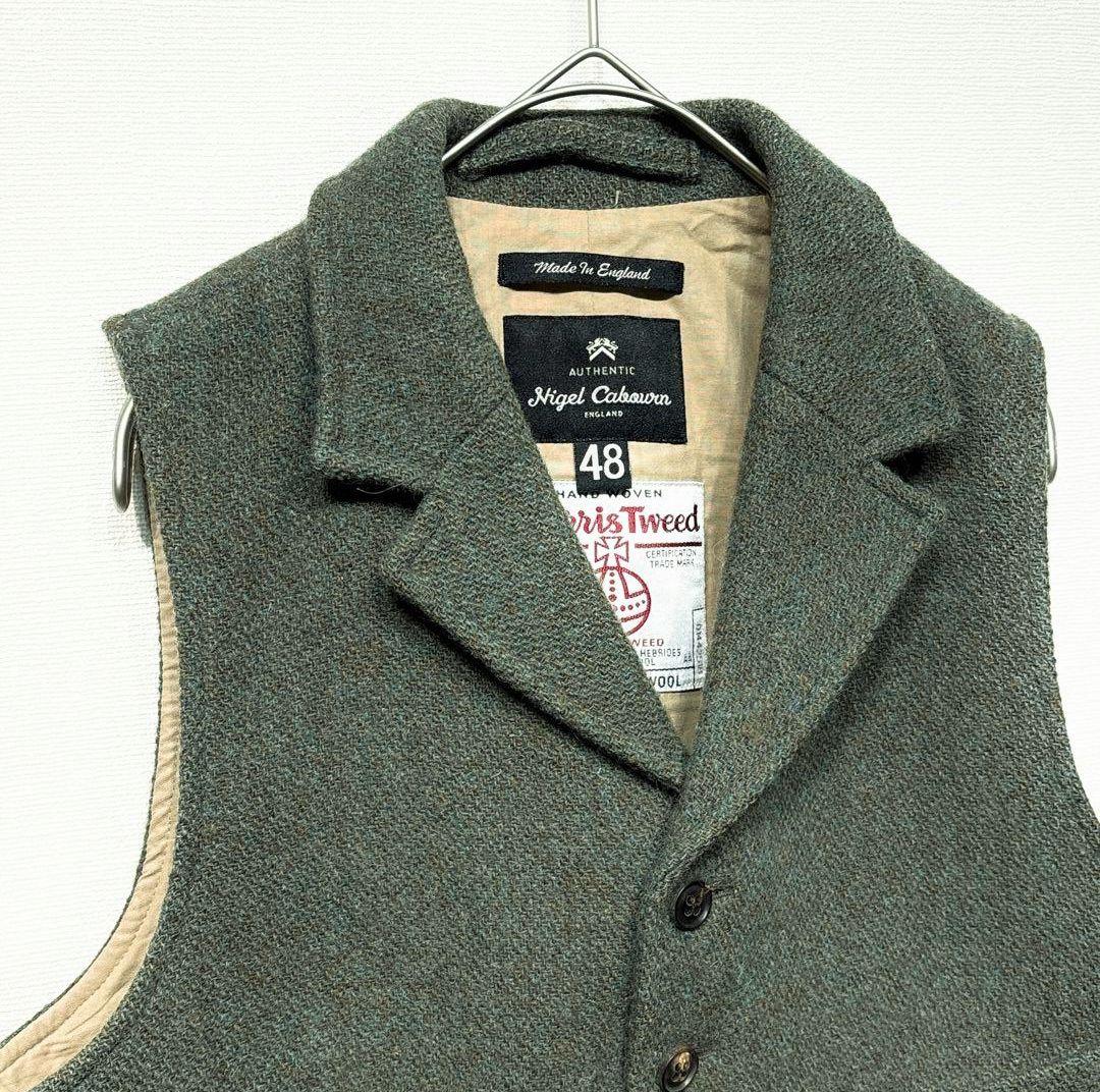 ナイジェルケーボン × ハリスツイード マロリーベスト 英国製 ウール 48