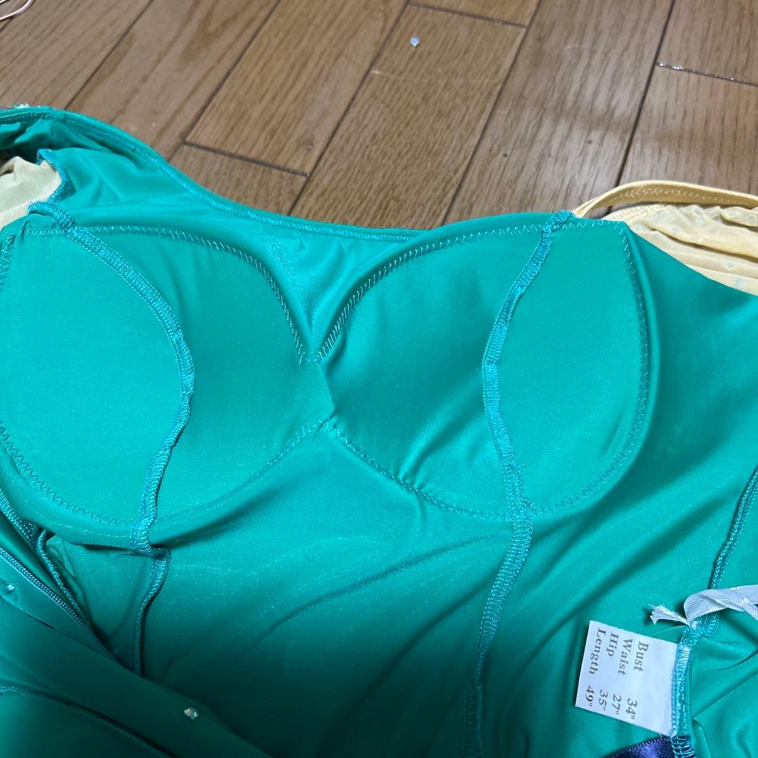 社交ダンス用ラテンドレス 、グリーン