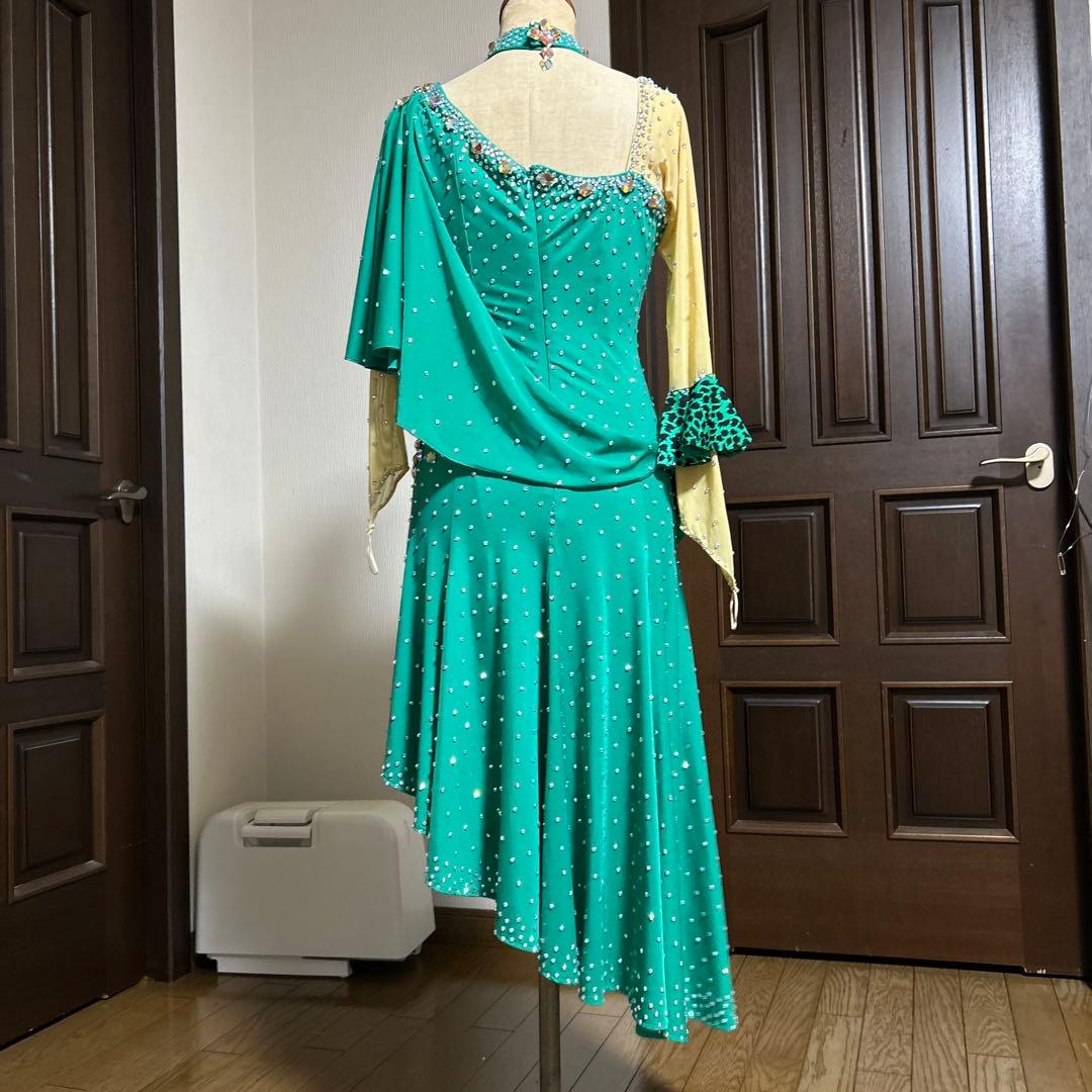 社交ダンス用ラテンドレス 、グリーン