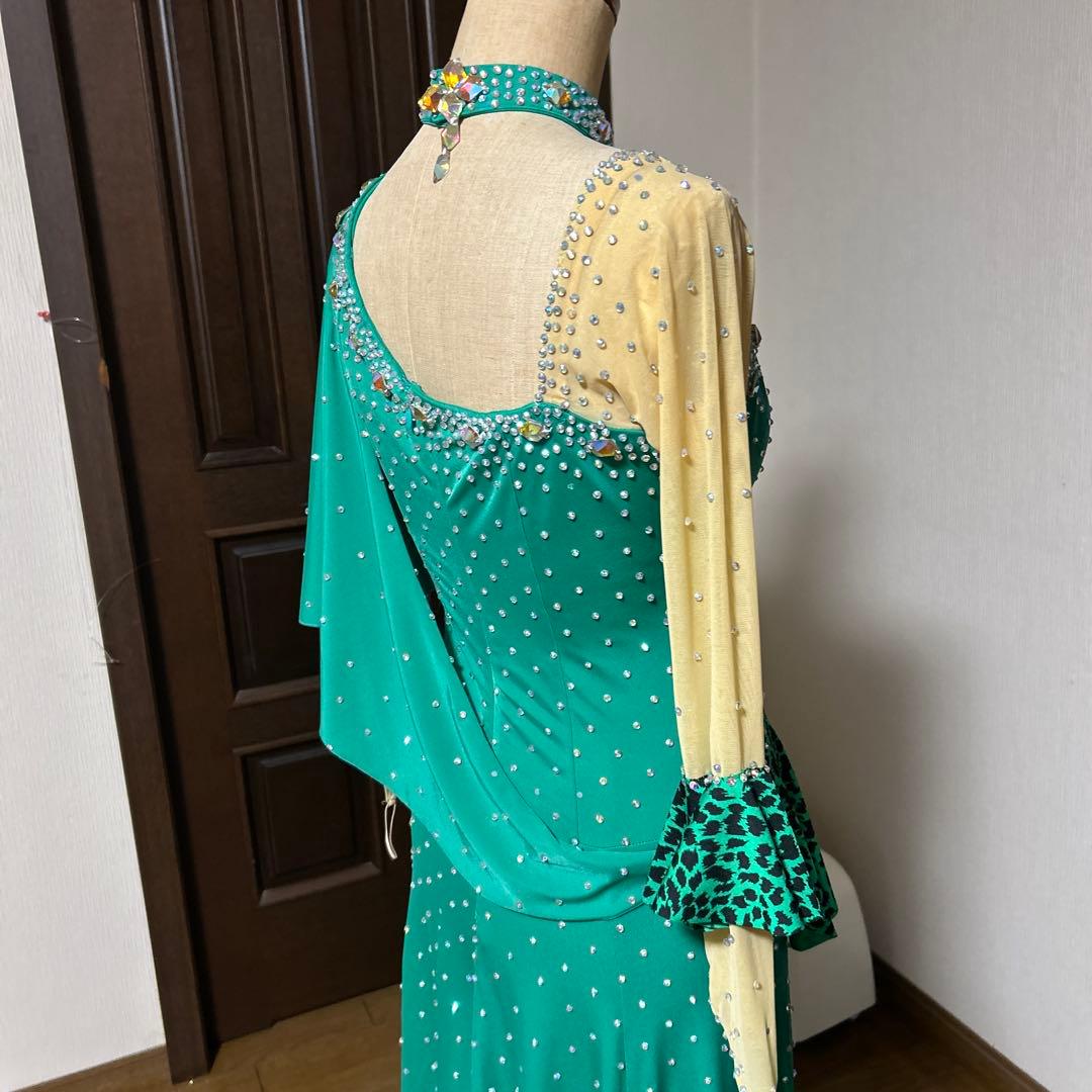 社交ダンス用ラテンドレス 、グリーン