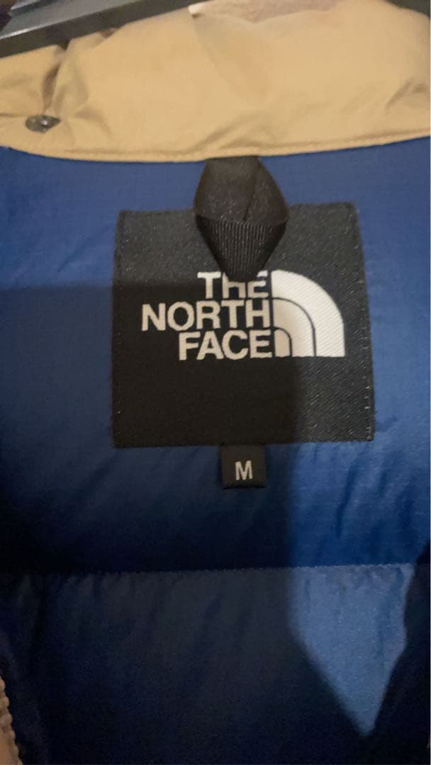 THE NORTH FACE ダウンジャケット Mサイズ ベージュ/ネイビー