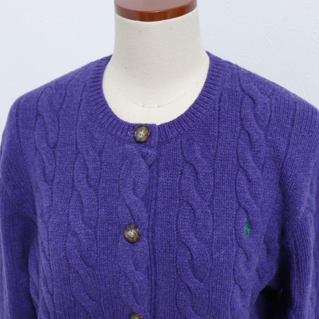 現行 POLO LALPH LAUREN 太ケーブルニット　カシミヤ混　　XL