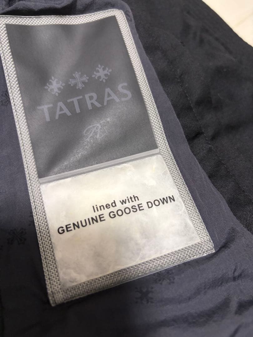 美品 TATRAS ポリテアマ ロングダウン 黒 正規品 ファー難ありサイズ02