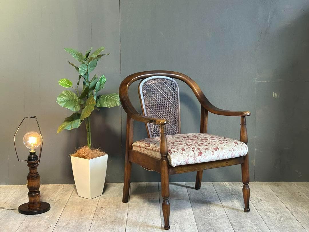 ②　カリモク　karimoku コロニアル　アームチェア　ヴィンテージ　IH