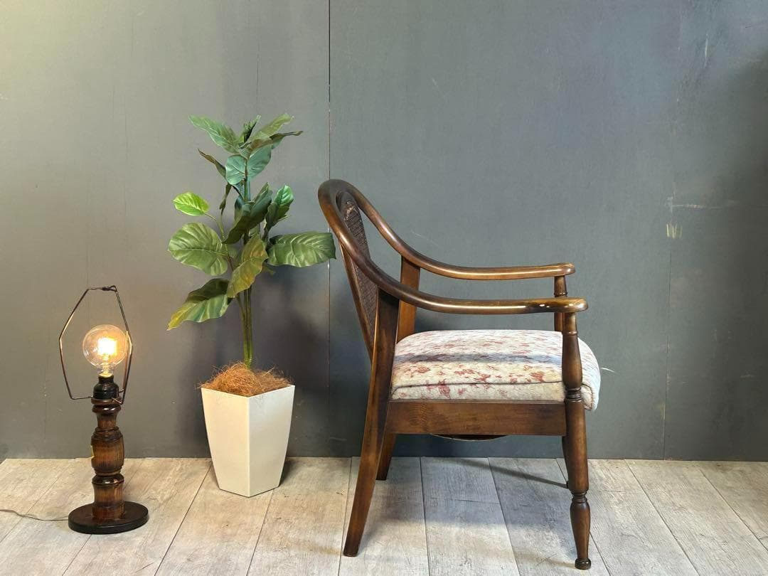 ②　カリモク　karimoku コロニアル　アームチェア　ヴィンテージ　IH