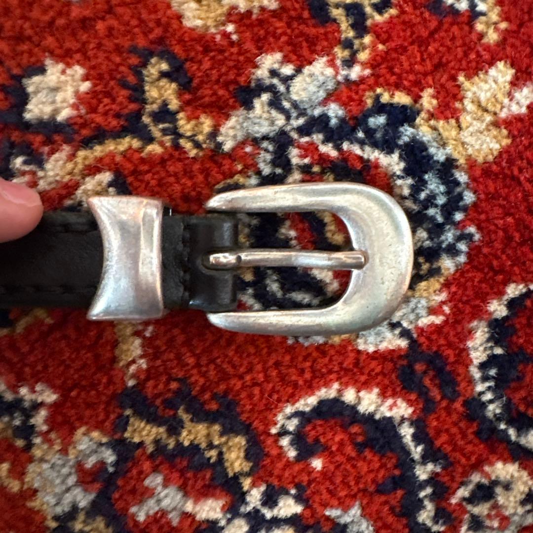 小物 OUR LEGACY 2CM BELT BLACK LEATHER 70