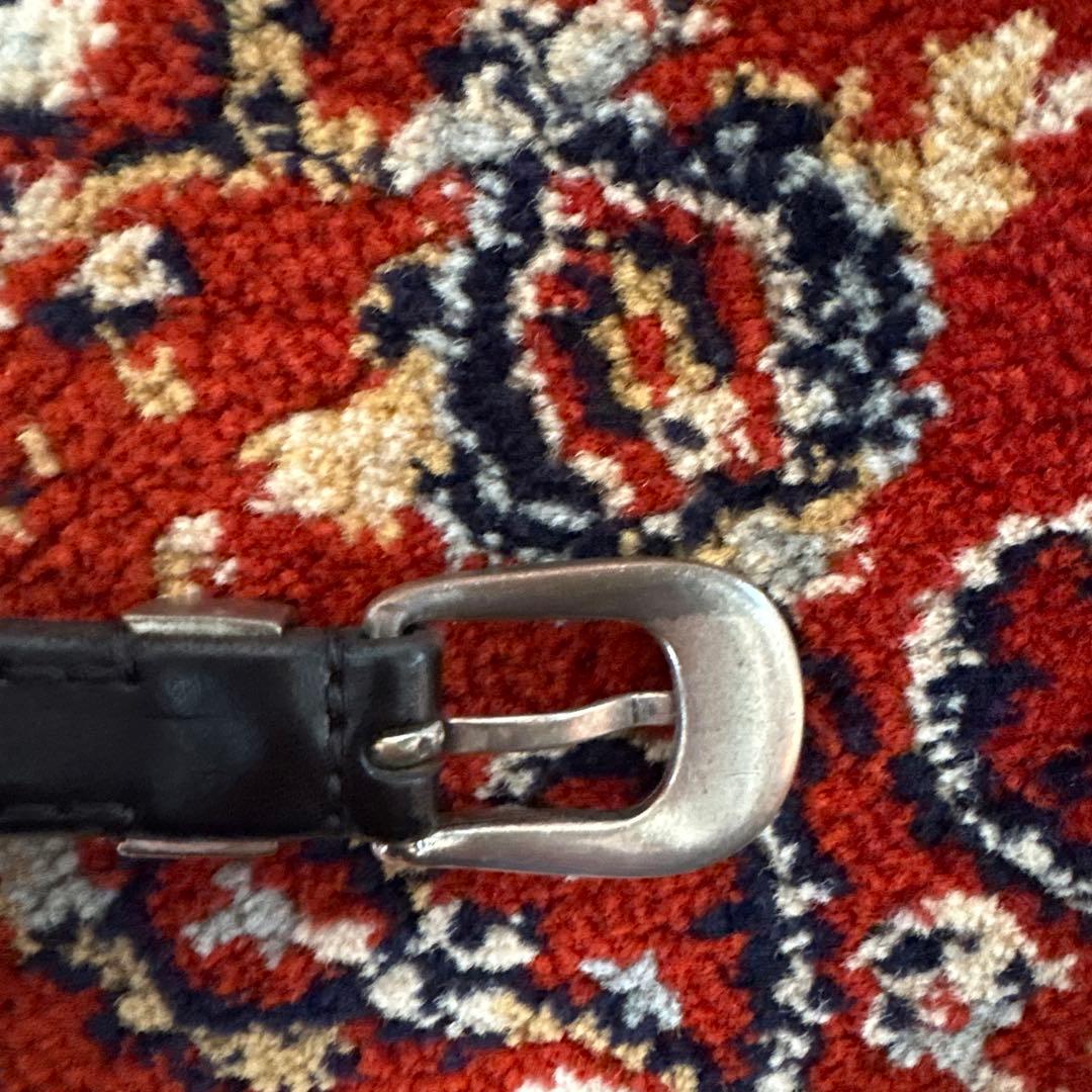 小物 OUR LEGACY 2CM BELT BLACK LEATHER 70