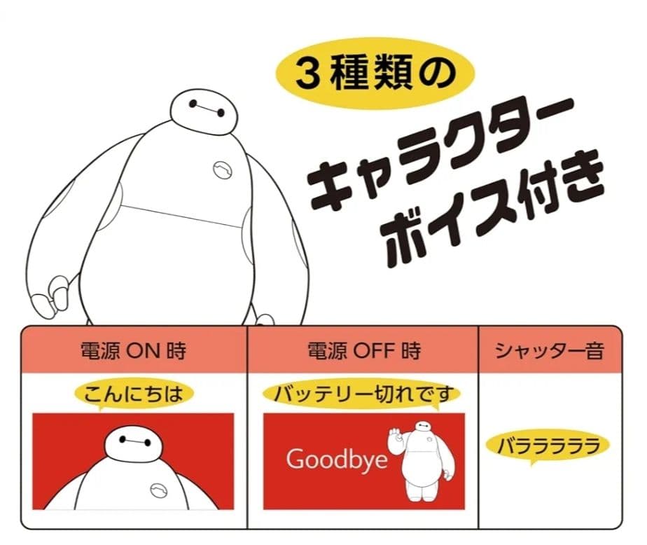 ベイマックス　Disney TOY Camera 赤色