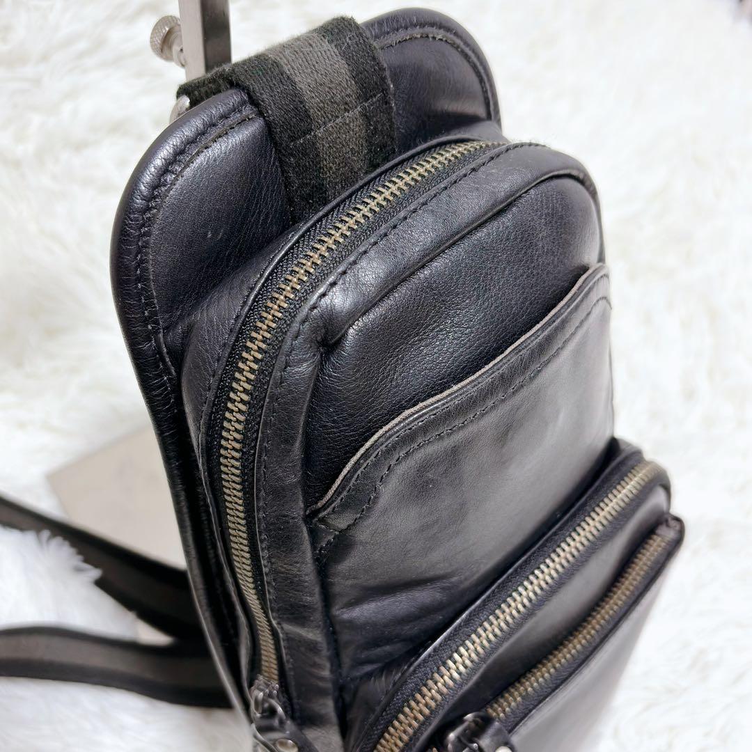 ✨美品✨バーバリー ボディバッグ ショルダーバッグ オールレザー 本革 ブラック