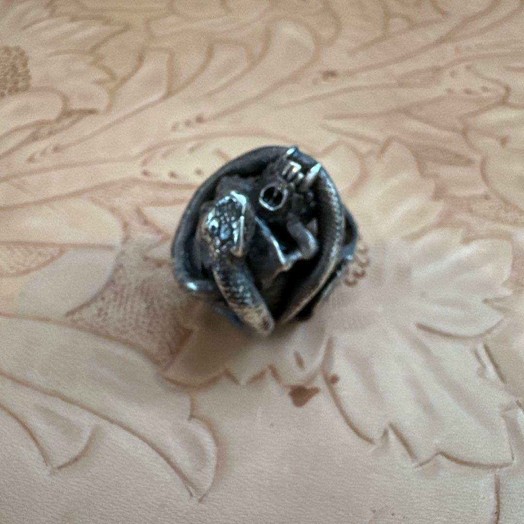 p*e様 crazy pig クレイジーピッグ　シルバーリング　スネーク　スカル