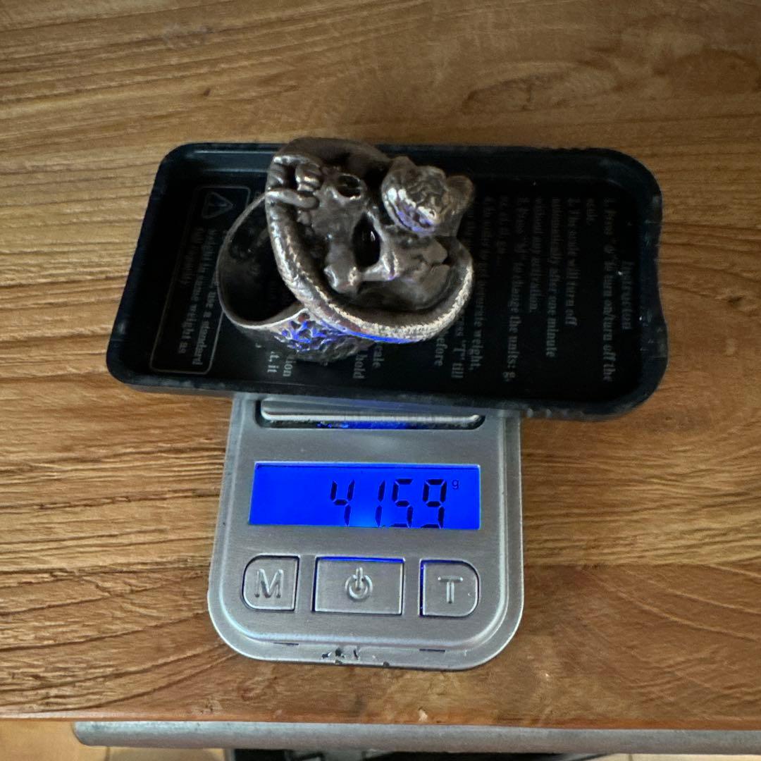 p*e様 crazy pig クレイジーピッグ　シルバーリング　スネーク　スカル