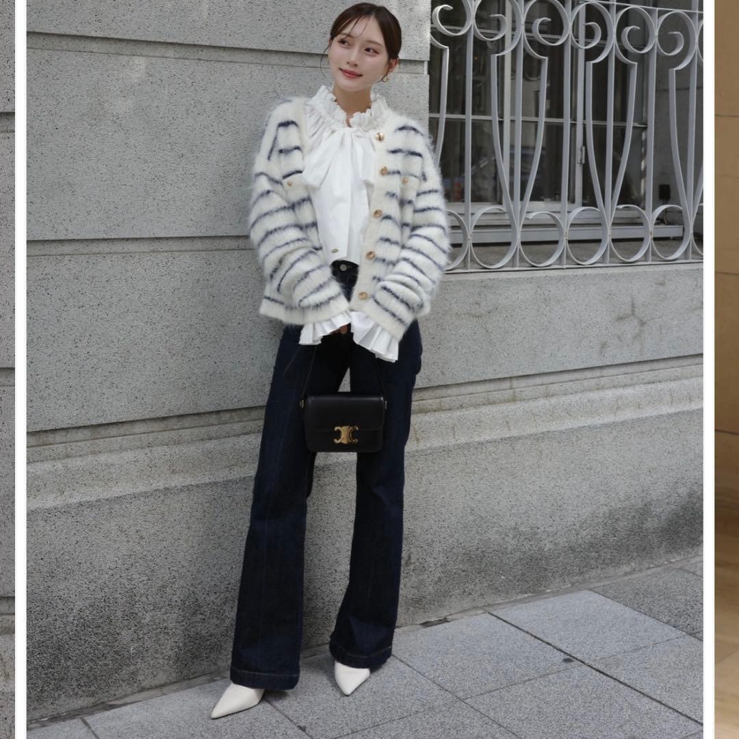 polaura シャギーニットカーディガン 美品