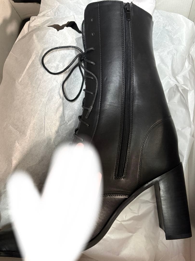 20cm盛れる厚底ブーツ/インヒール/24〜25cm/シークレットシューズ