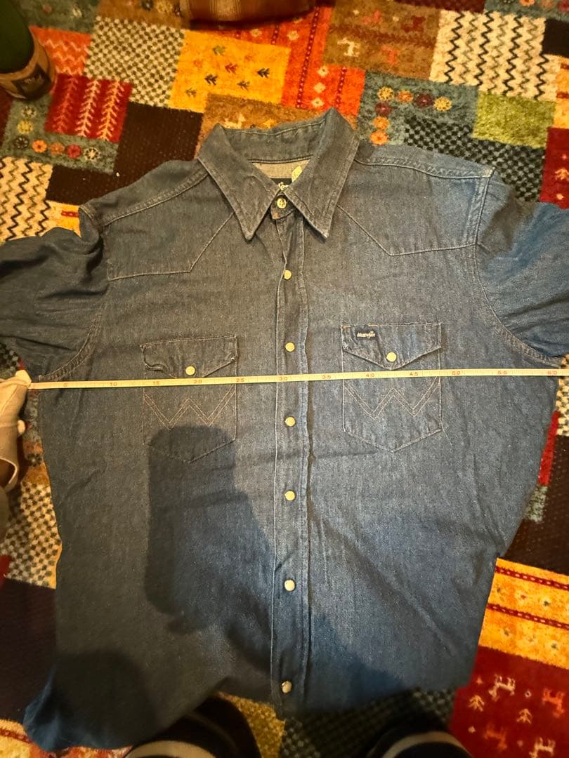ビンテージ wrangler/ラングラー デニムシャツ 27MW 70年代
