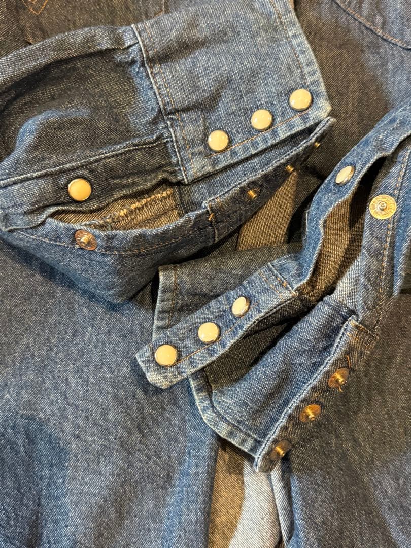 ビンテージ wrangler/ラングラー デニムシャツ 27MW 70年代