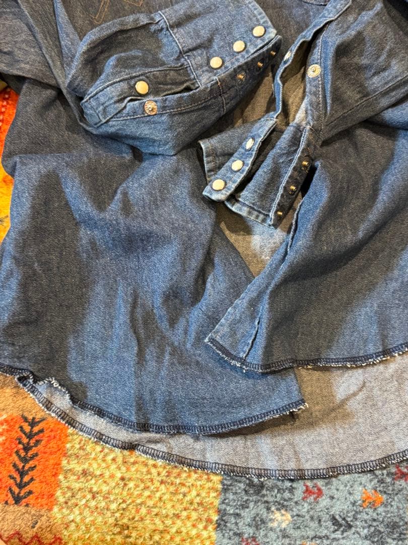 ビンテージ wrangler/ラングラー デニムシャツ 27MW 70年代