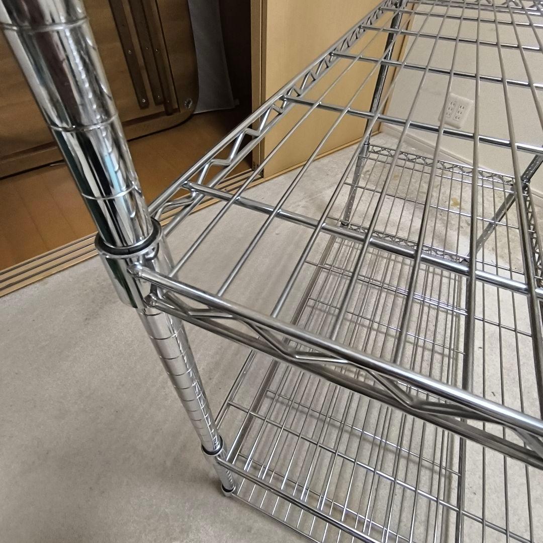 【幅90cm】スチールラック 5段 シルバー 棚板1枚追加済み　値引き交渉可