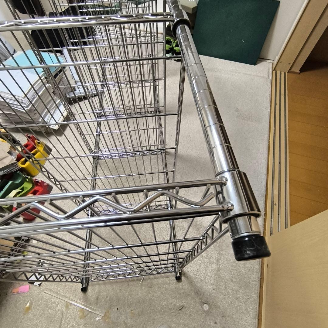 【幅90cm】スチールラック 5段 シルバー 棚板1枚追加済み　値引き交渉可