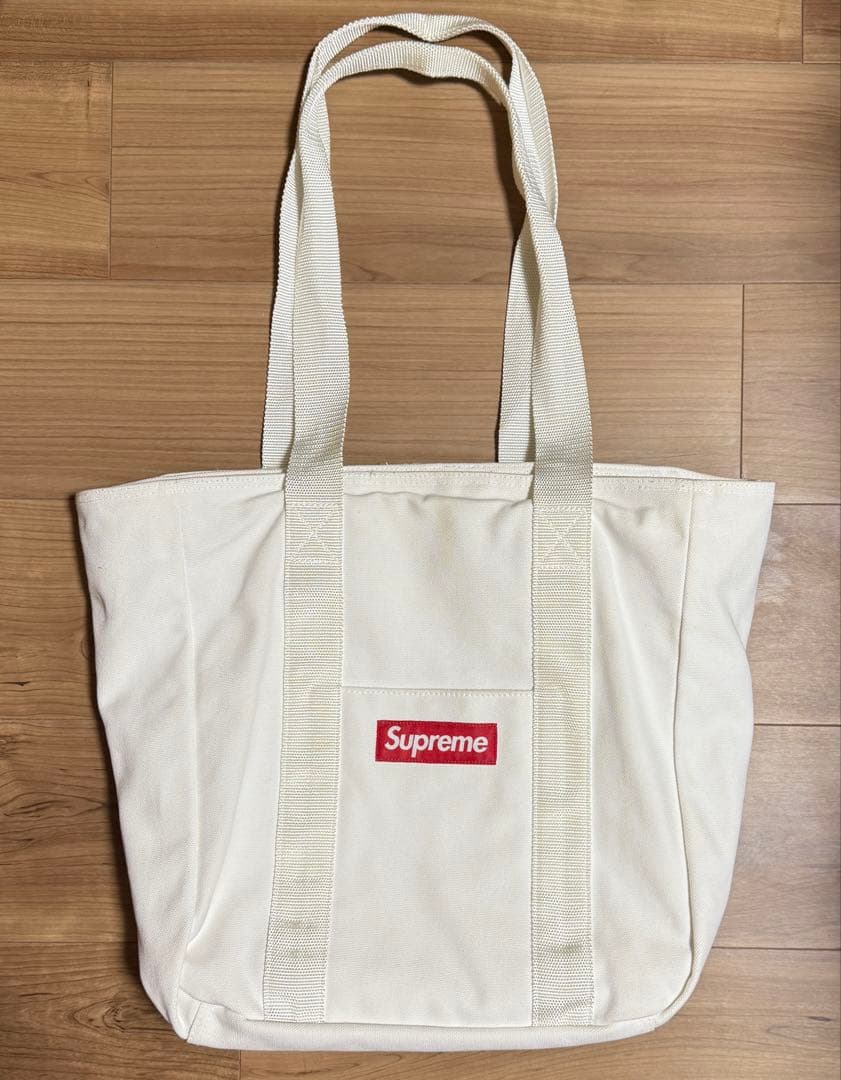 supreme 2020fw Canvas Tote キャンバス トート 白