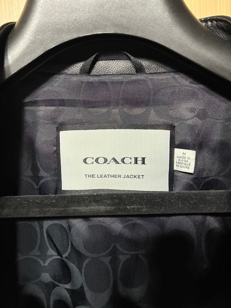 COACH ブラック レザージャケット M
