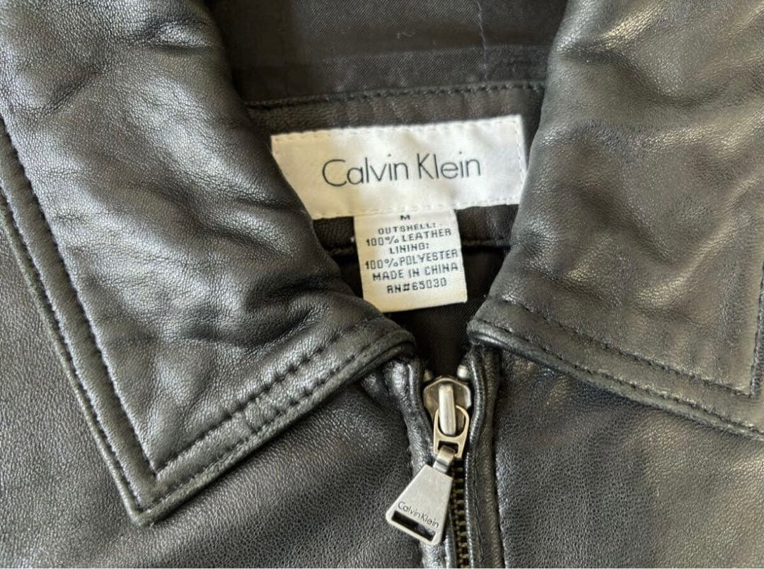 90s   カルバンクライン レザージャケット