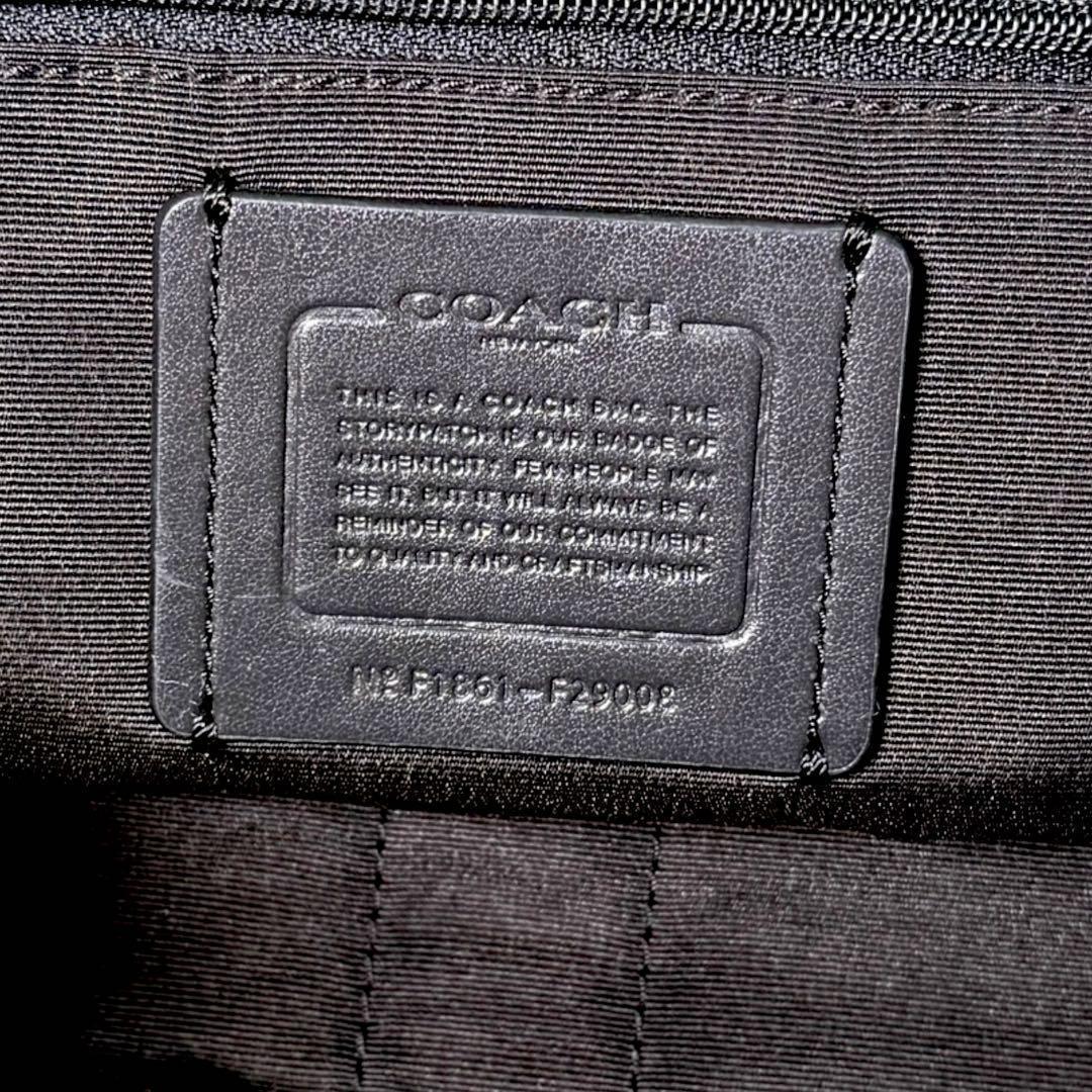 極美品 コーチ リュック バックパック レザー ブラック フラップ ターンロック