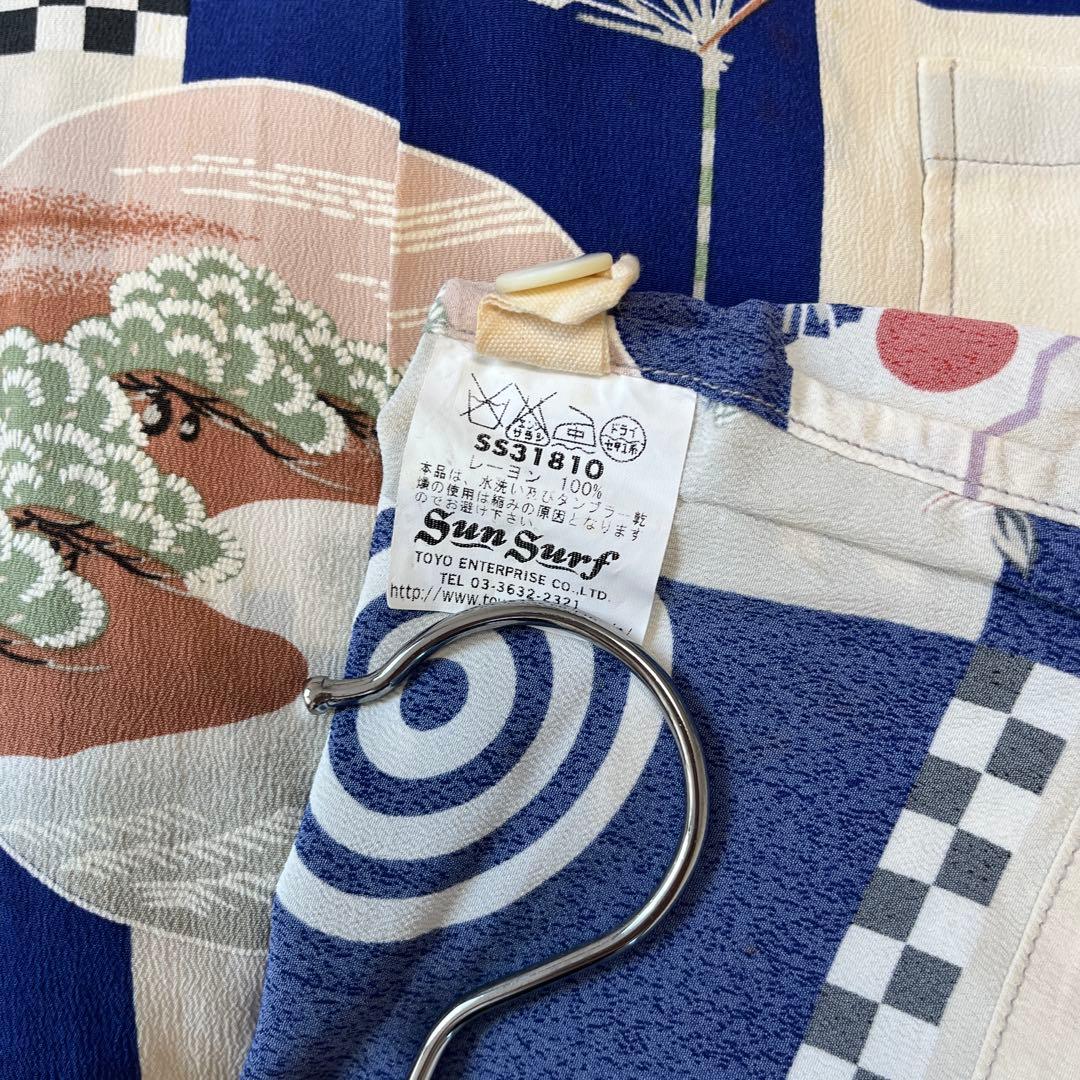 メ*ト様 sunsurf MUSASHIYA 和柄 縮緬　アロハシャツ