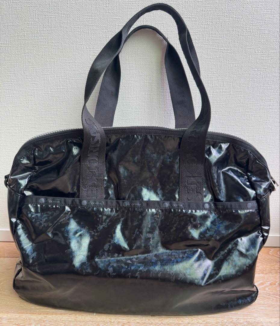 レスポートサック　ボストンバッグ　ショルダーバッグ 黒ホログラム