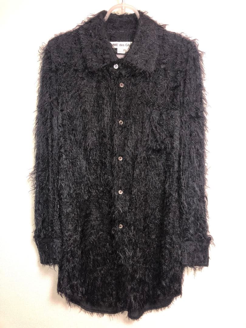 Comme des Garçons 2022 シャギーシャツ ブラック 長袖