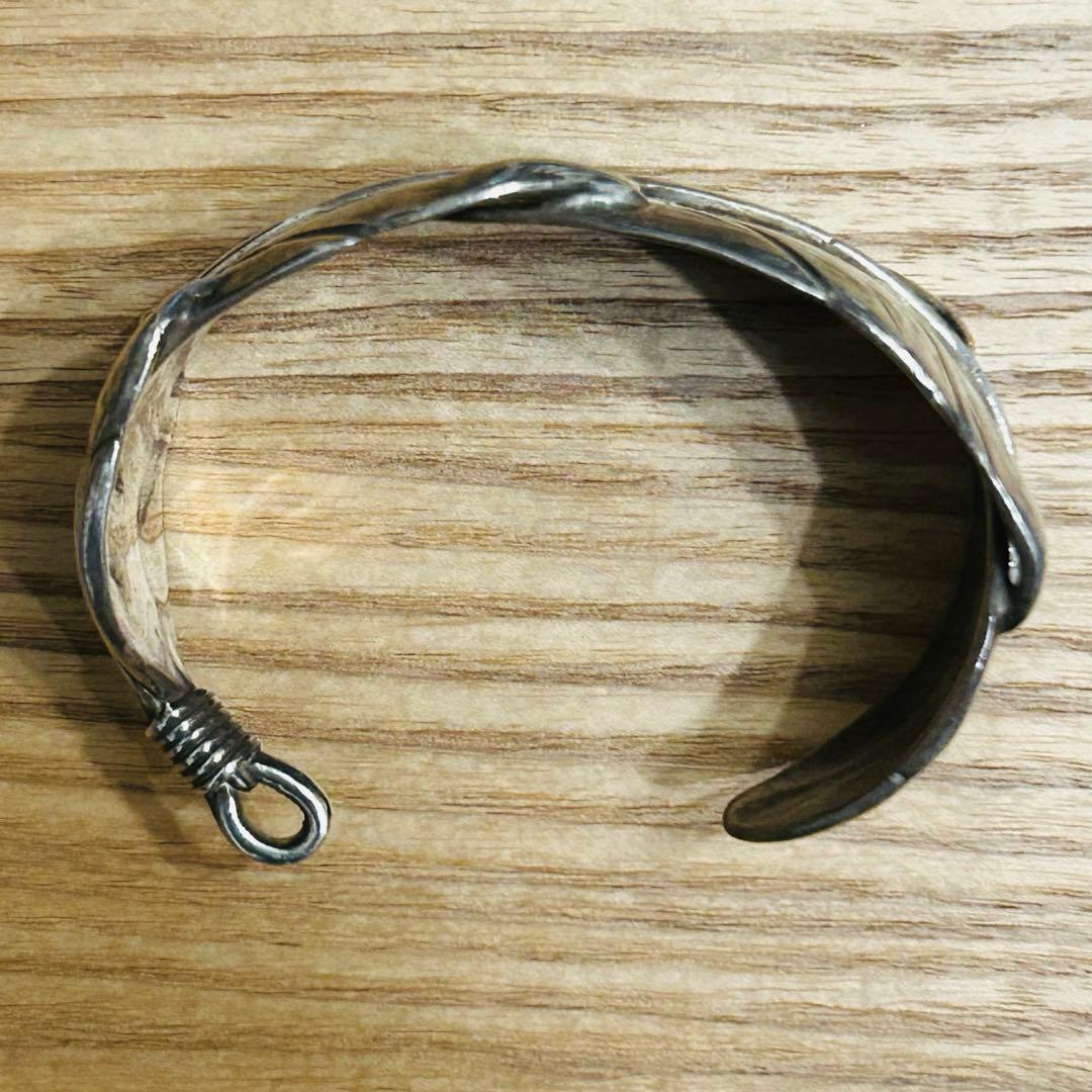 MOTO レザー シルバー バングル