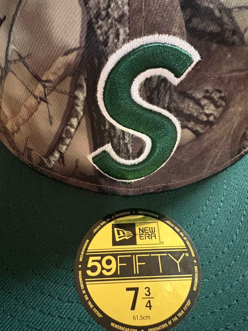 supreme迷彩キャップNEWERA 7 3/4