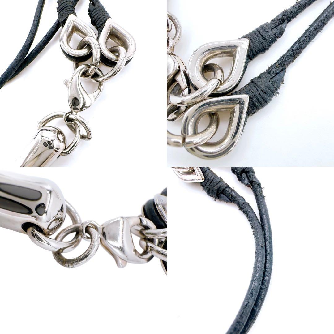 美品✨ドルチェ&ガッパーナ コルノネックレス ペンダント シルバー×ブラック 箱