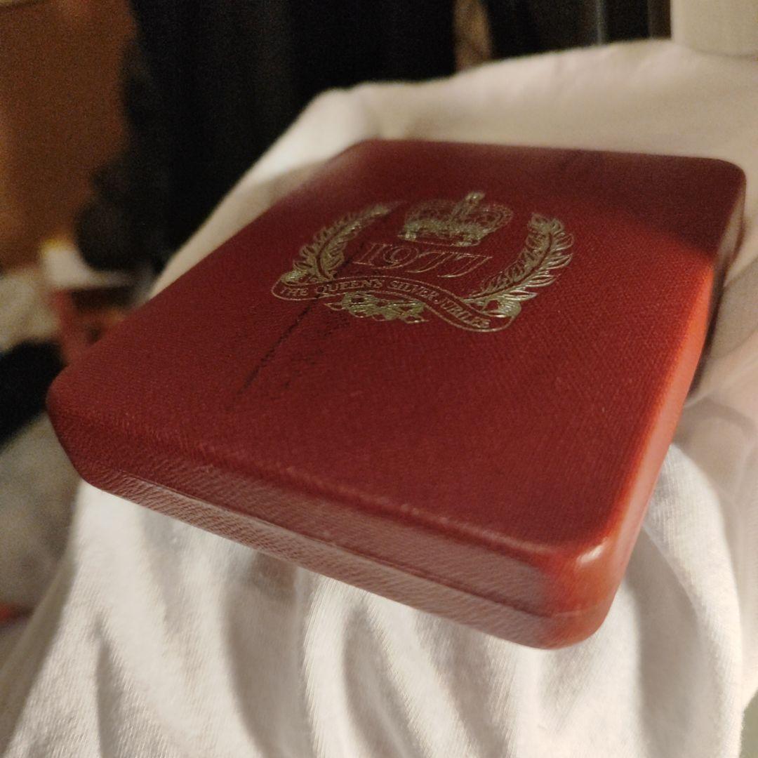 希少1977 イギリス エリザベス ジュビリー 銀 メダルシルバー銀貨