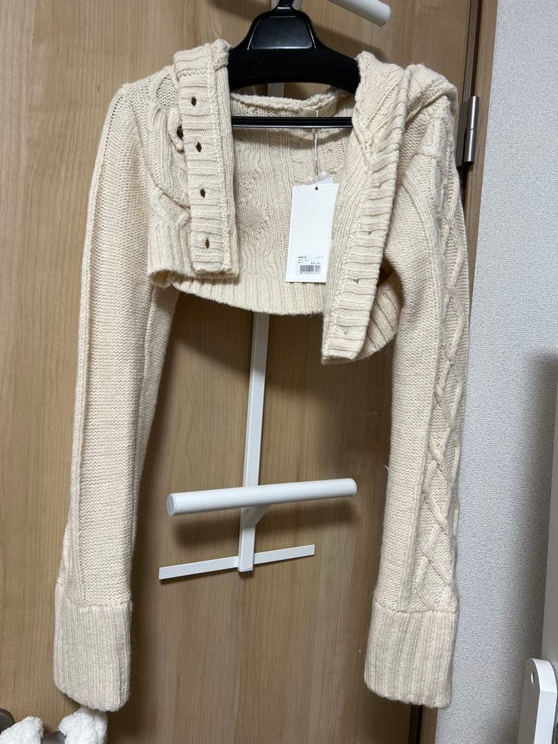 カーディガンのみANDMARYのMary logo cable knit