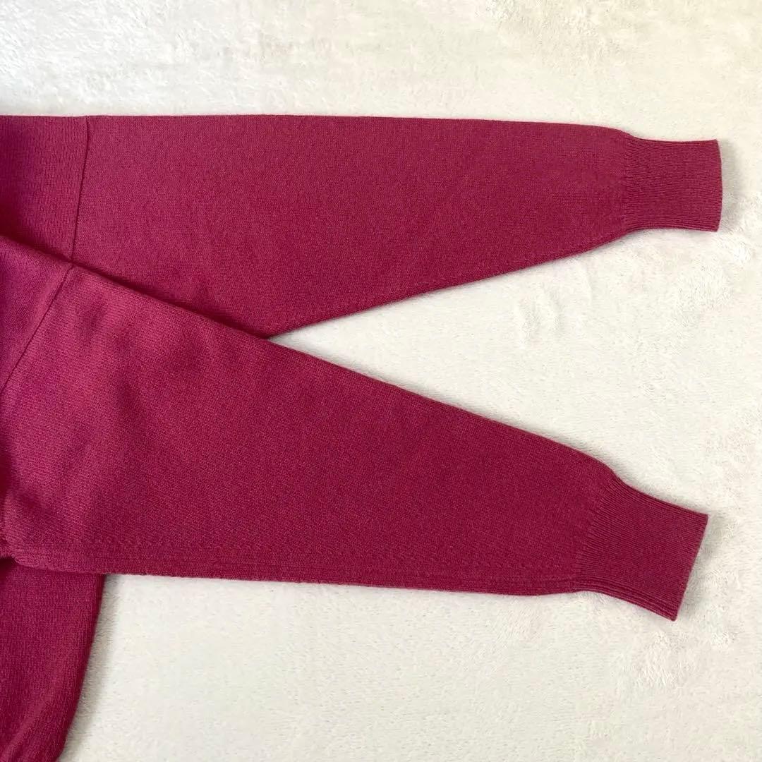 バランタイン BALLANTYNE カシミヤ100%ニットカーデ 42 ピンク系