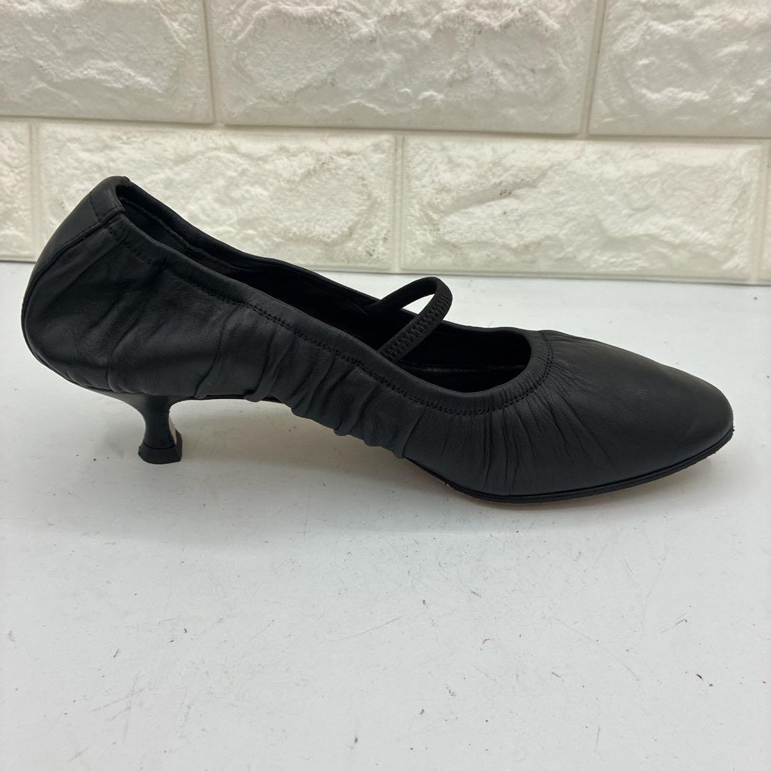 【美品】NEBULONI E. ネブローニ ギャザー パンプス 37 ブラック