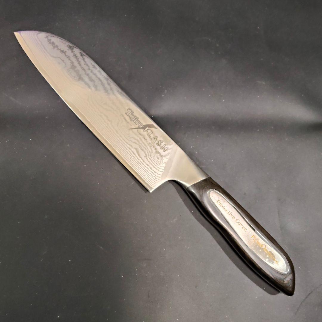 藤次郎 閃光 DPダマスカス鋼鍛造 三徳 180mm 包丁 FF-SA180