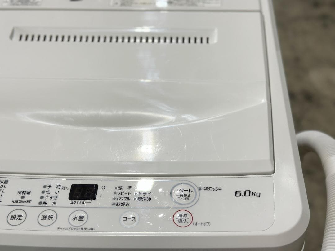 ヤマダセレクト■全自動洗濯機　6.0kg　2021年製　YWM-T60H1