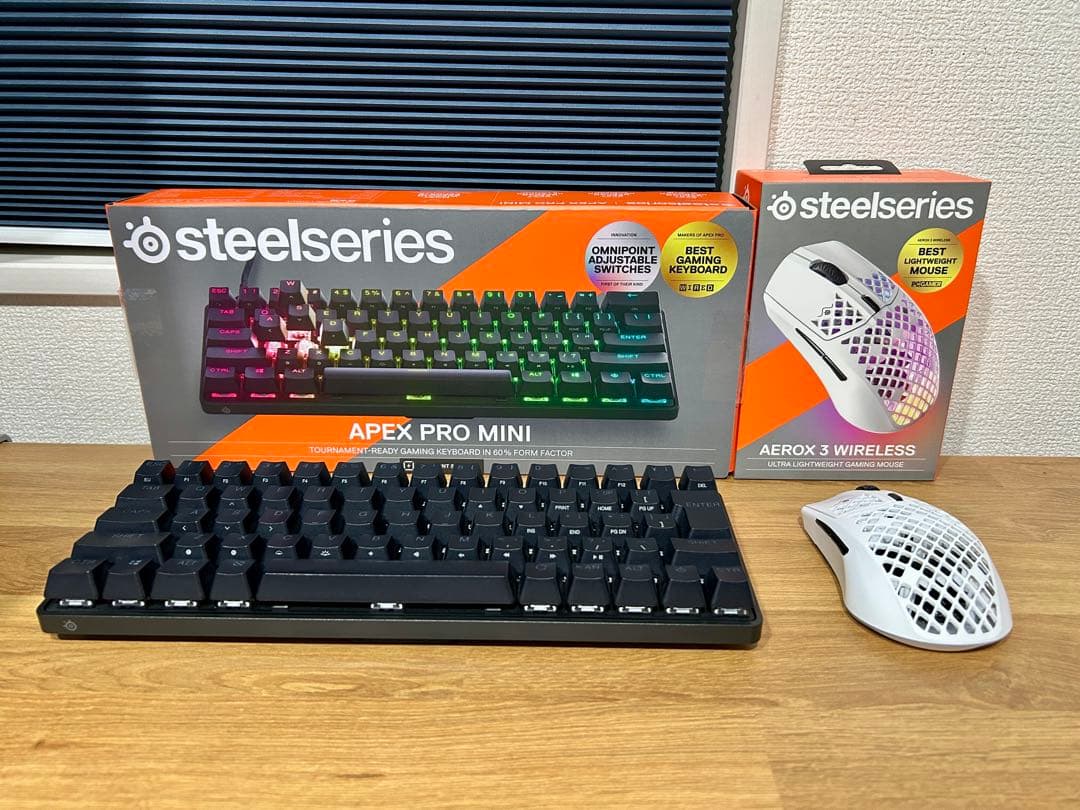 キーボード APEX PRO MINI + AEROX 3 WIRELESS