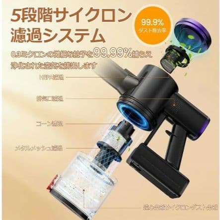 新品未開封◆折りたたみ式 コードレス掃除機 強力吸引 自立可能