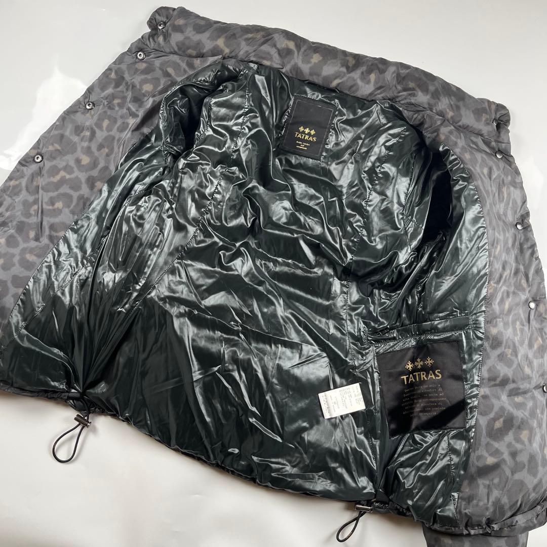 【極美品】TATRAS DRENA ダウンジャケット M レオパード 収納袋付き