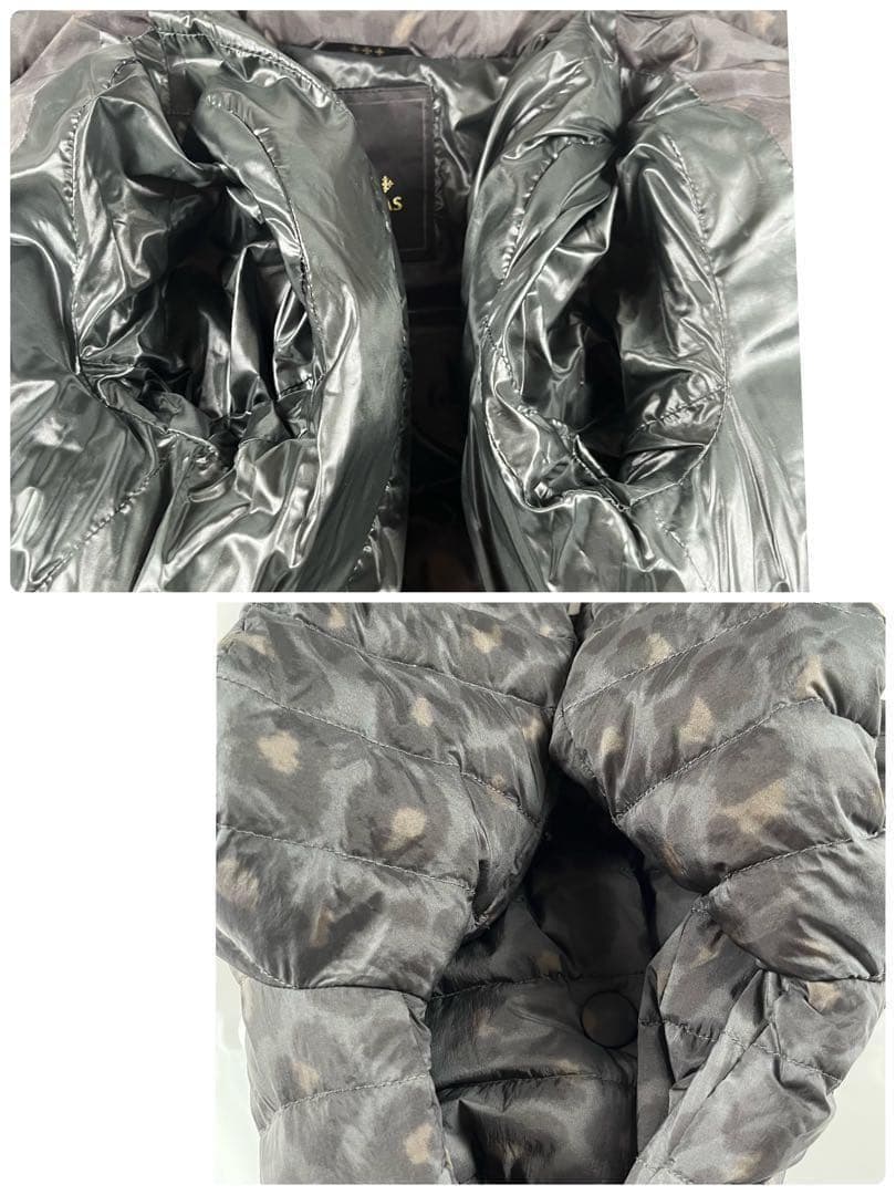 【極美品】TATRAS DRENA ダウンジャケット M レオパード 収納袋付き