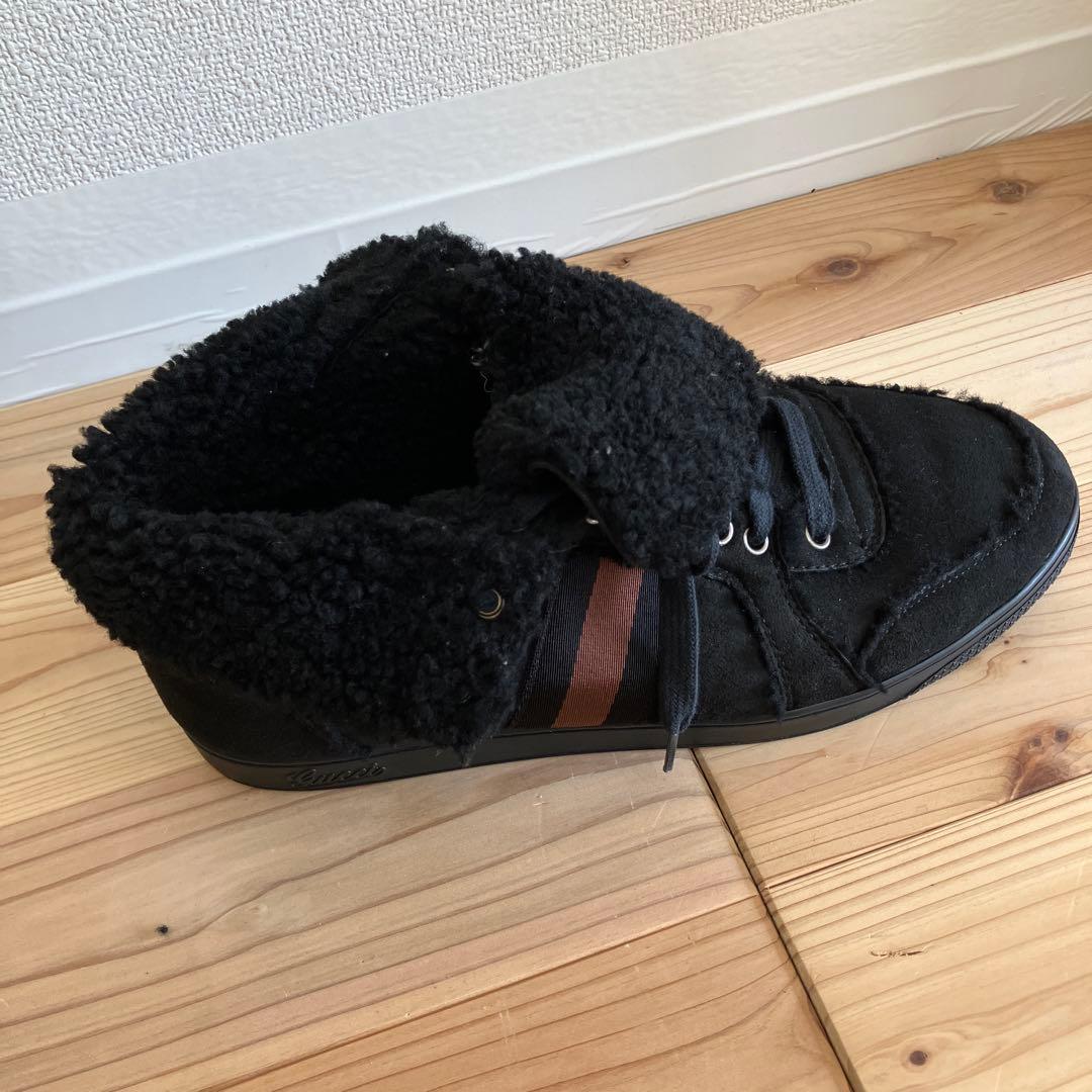 な*か様 Gucci グッチ スニーカー ムートン ハイカット スエード シェリ