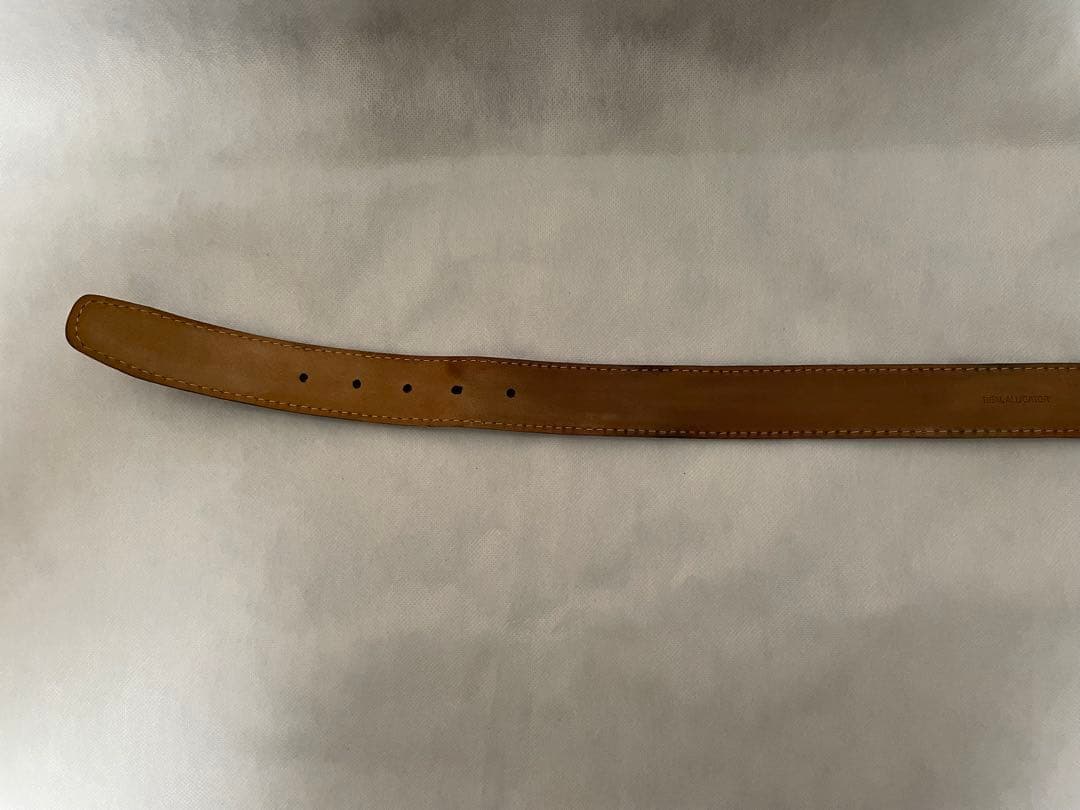 ① VACCARI　ヴァッカーリ　クロコダイル　クロコ　ベルト　ネイビー